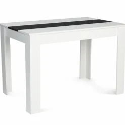 Table de cuisine 6 personnes blanche et noire