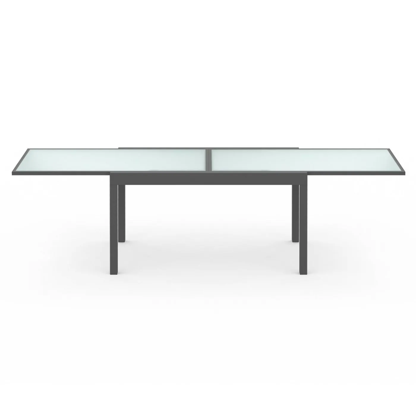 Table de jardin extensible 12 places grise avec chaises