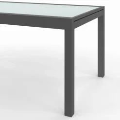 Table de jardin extensible 12 places grise avec chaises