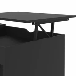 Table de salon avec plateau relevable bois noir