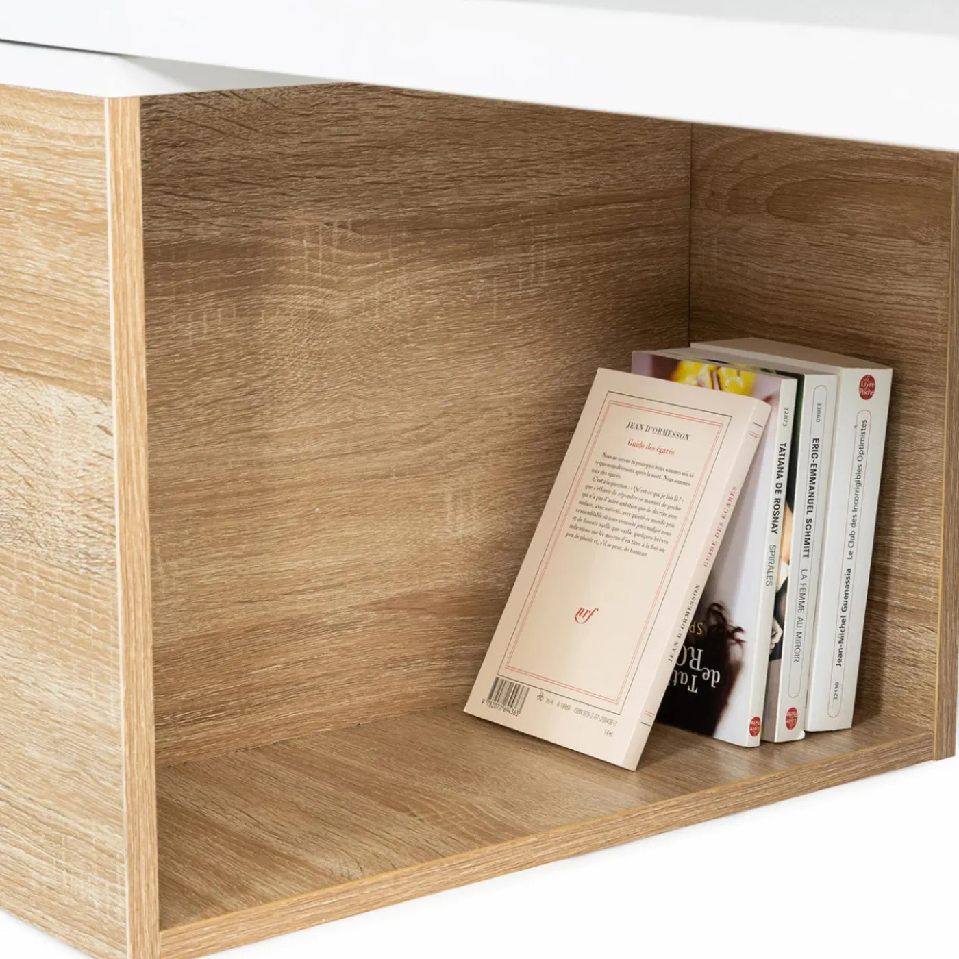 Table de salon rotative avec coffre de rangement