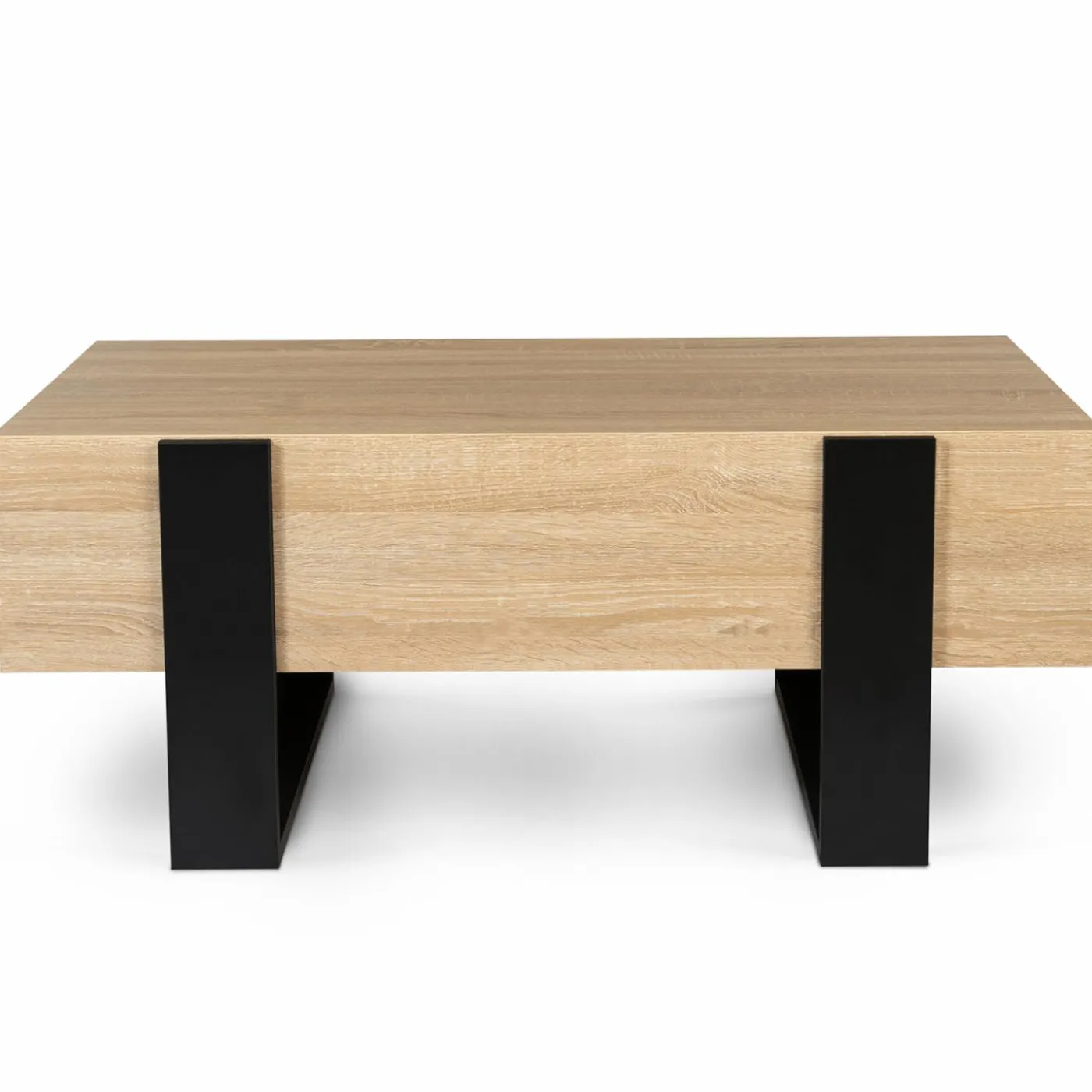 Table de salon style industriel avec tiroirs