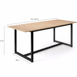 Table extensible industrielle 6-10 personnes 200 cm