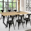 Table extensible moderne bois et métal