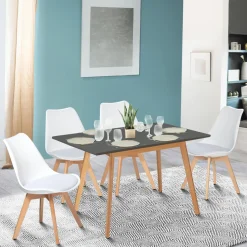 Table extensible scandinave grise anthracite