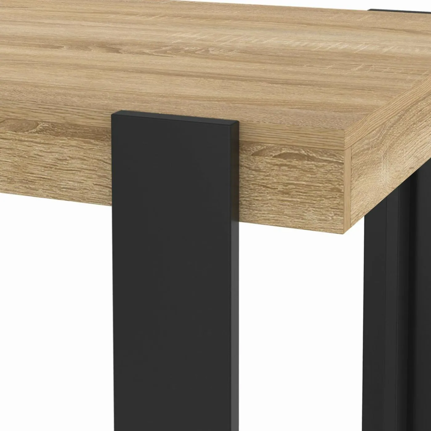 Table haute mange debout noir et bois 113 cm