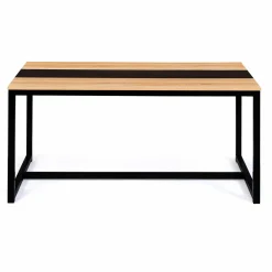 Table industrielle bois et métal 8 personnes 180 cm