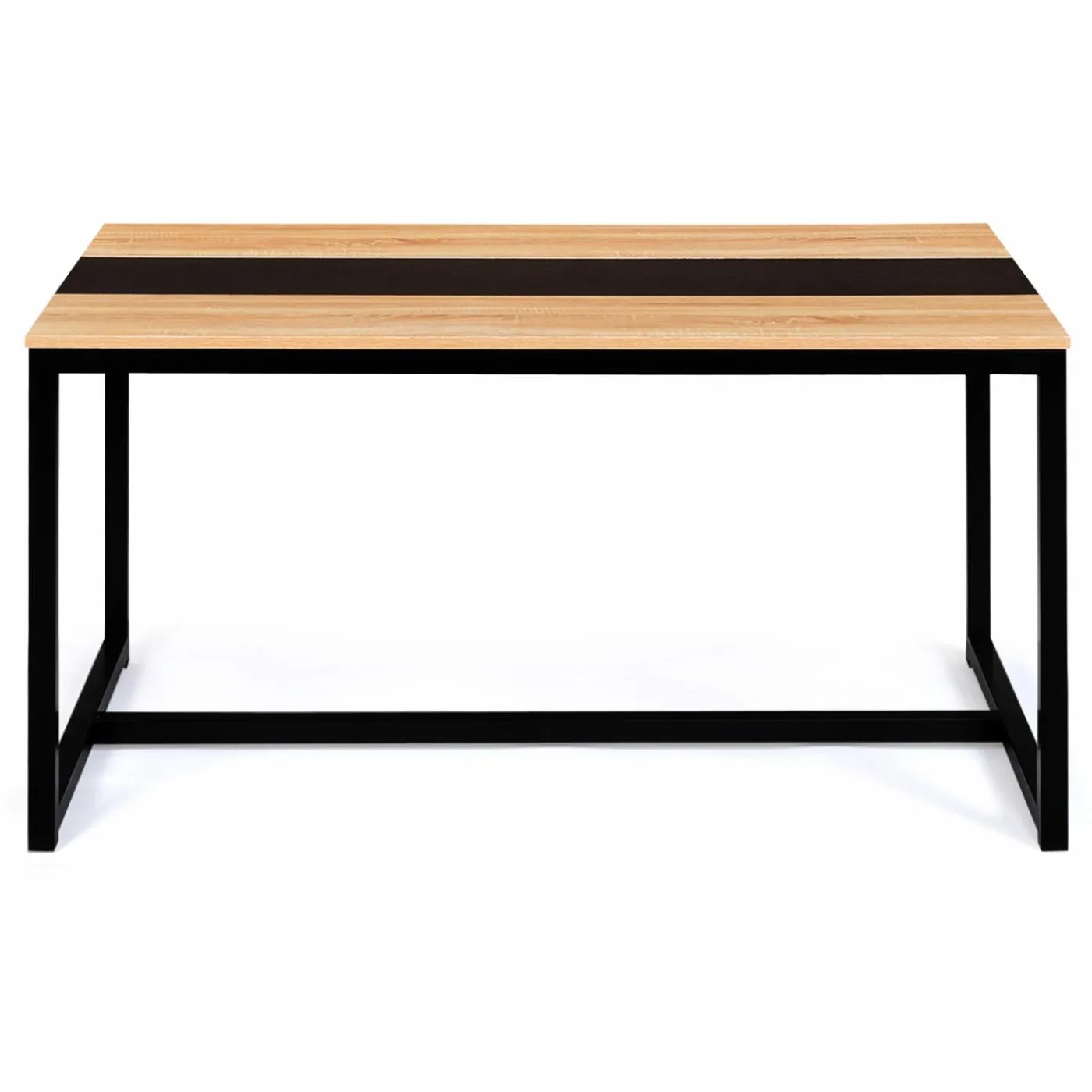 Table industrielle bois et métal 6 personnes 120 cm