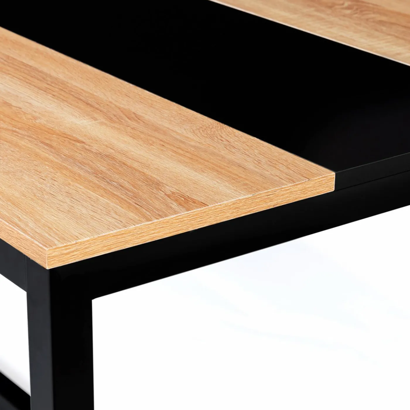 Table industrielle bois et métal 6 personnes 120 cm
