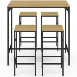 Table mange debout style industriel avec tabourets