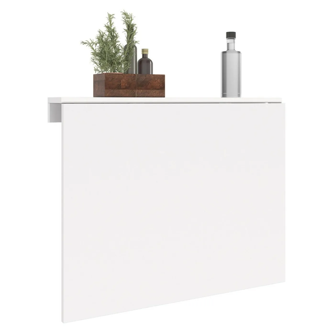 Table murale rabattable bois blanc 2 personnes L.70cm