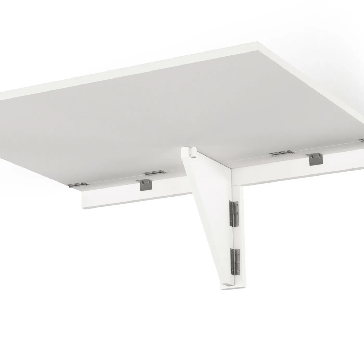 Table murale rabattable bois blanc 2 personnes L.70cm