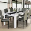Table noire et blanche 6 personnes