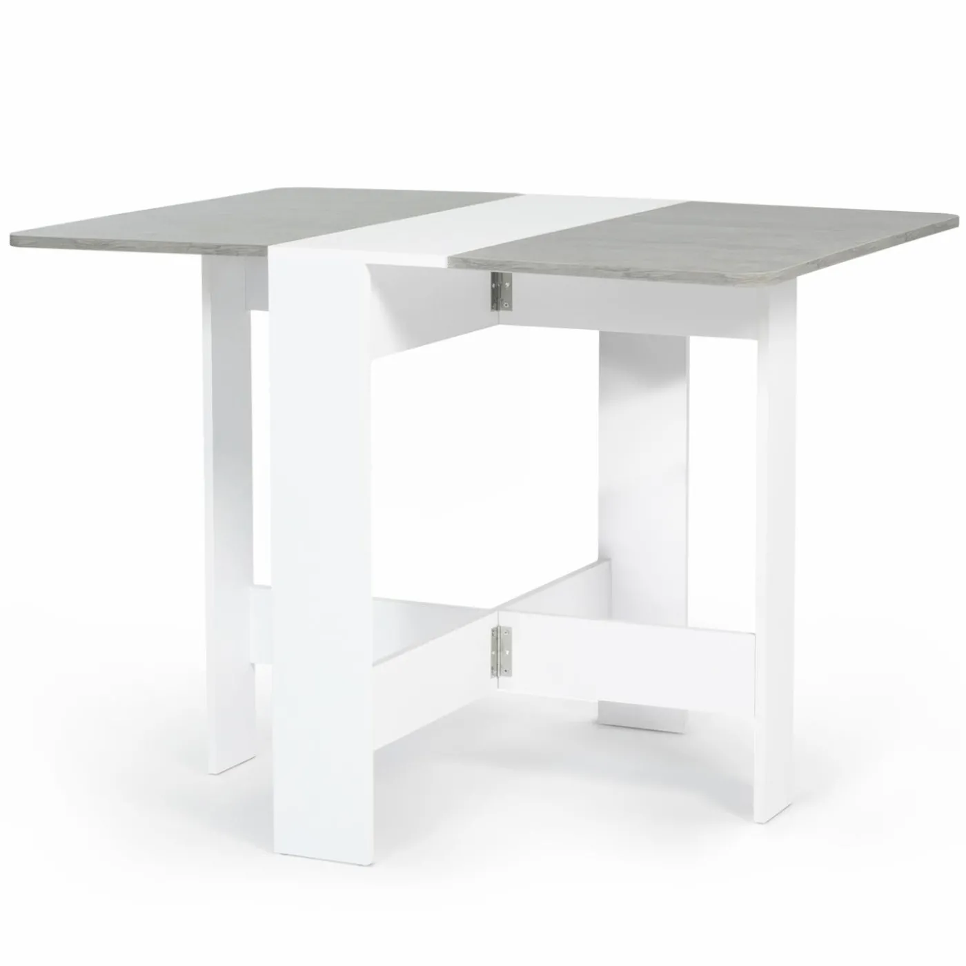 Table pliante design blanche et grise