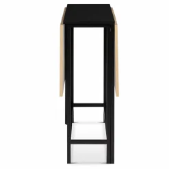 Table pliante industrielle bois et métal noir 2-4 personnes