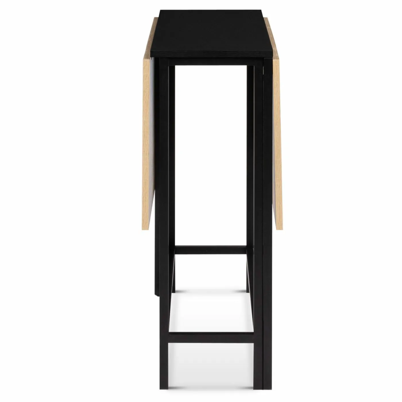 Table pliante industrielle bois et métal noir 2-4 personnes