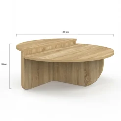 Tables basses rondes hêtre