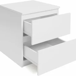 Tables de chevet bois blanc avec tiroirs