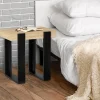 Tables de chevet bois et métal noir style loft industriel