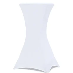 Tables hautes pliantes d’extérieur + housses blanches