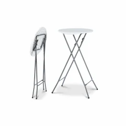 Tables mange-debout pliantes avec housse noire