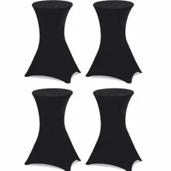 Tables mange-debout pliantes avec housse noire