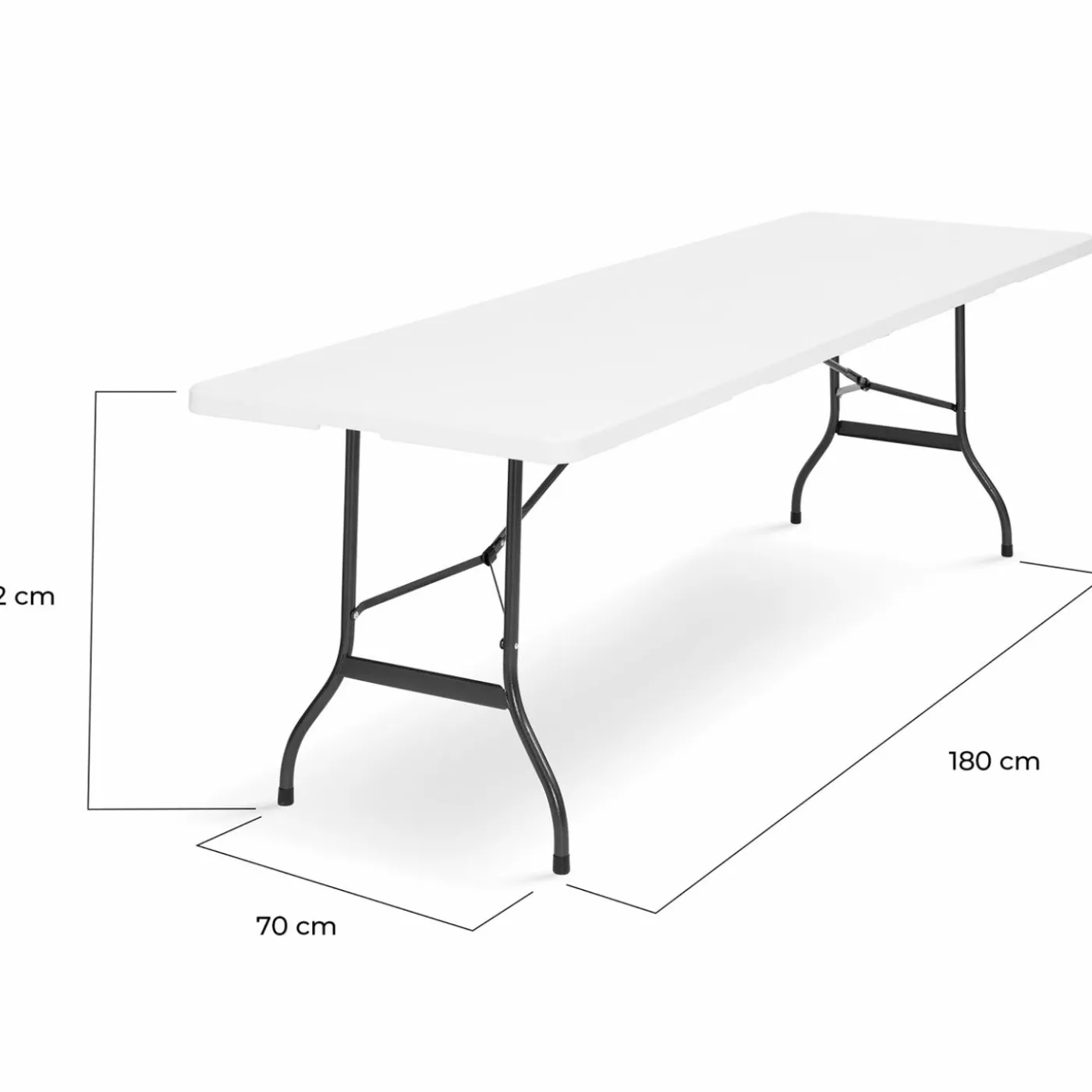 Tables pliantes d'extérieur 180 cm blanche