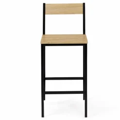 Tabourets de bar avec dossier chaise de cuisine style industriel