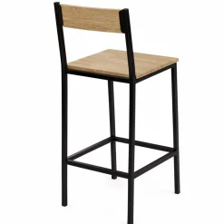 Tabourets de bar avec dossier chaise de cuisine style industriel