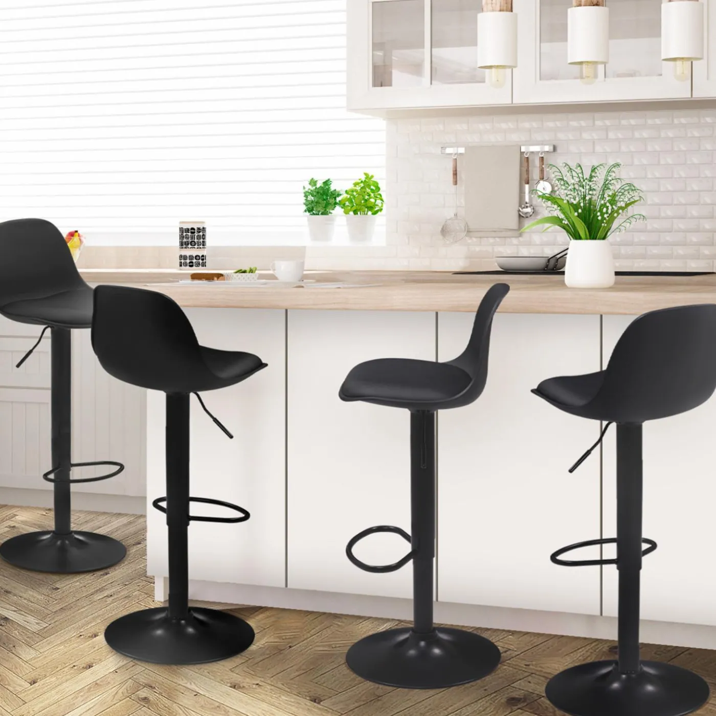 Tabourets de bar design noirs