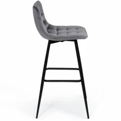 Tabourets de bar en velours multicolore