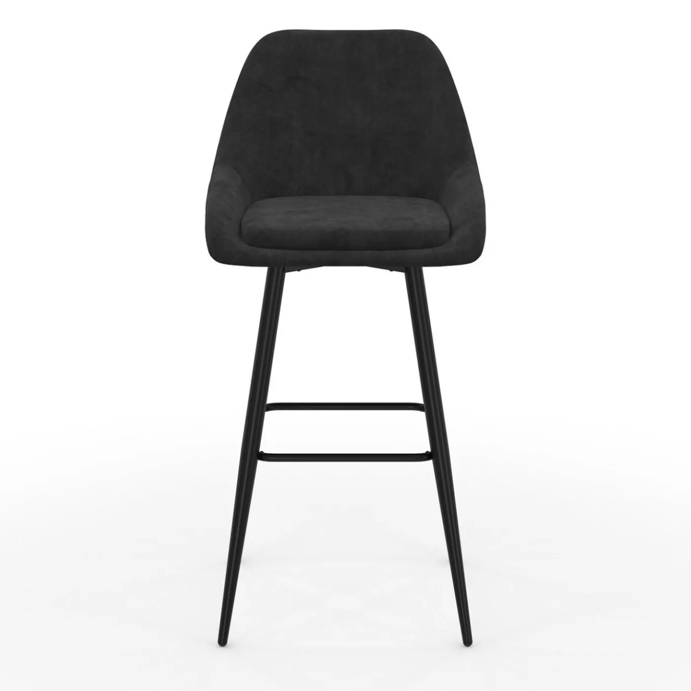 Tabourets de bar en velours noir
