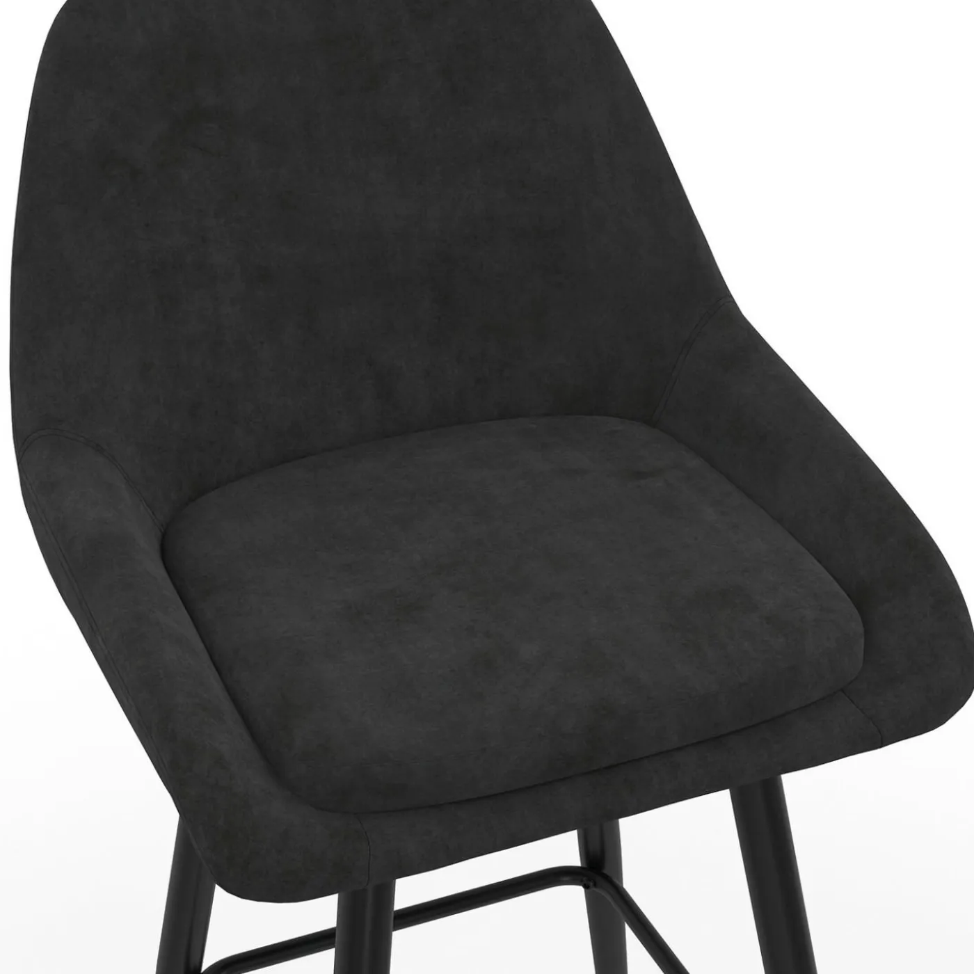 Tabourets de bar en velours noir