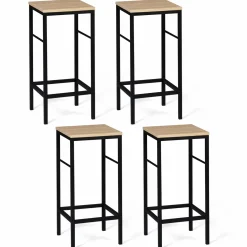 Tabourets de bar industriel métal et bois
