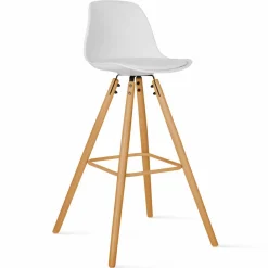 Tabourets de bar mix color gris, blanc et noir : lot de 4