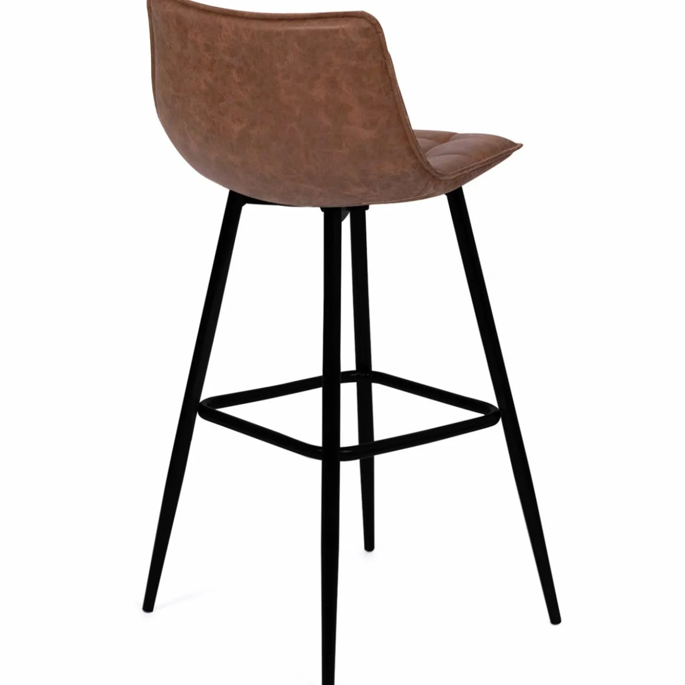 Tabourets de bar vintage marron vieilli