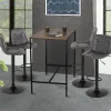 Tabourets réglables en hauteur gris