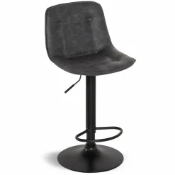 Tabourets réglables en hauteur gris