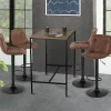 Tabourets réglables en hauteur marron