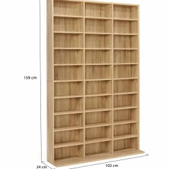 Étagère bibliothèque 30 cases modulables effet bois