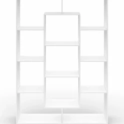Étagère bibliothèque blanche 143 cm 11 compartiments