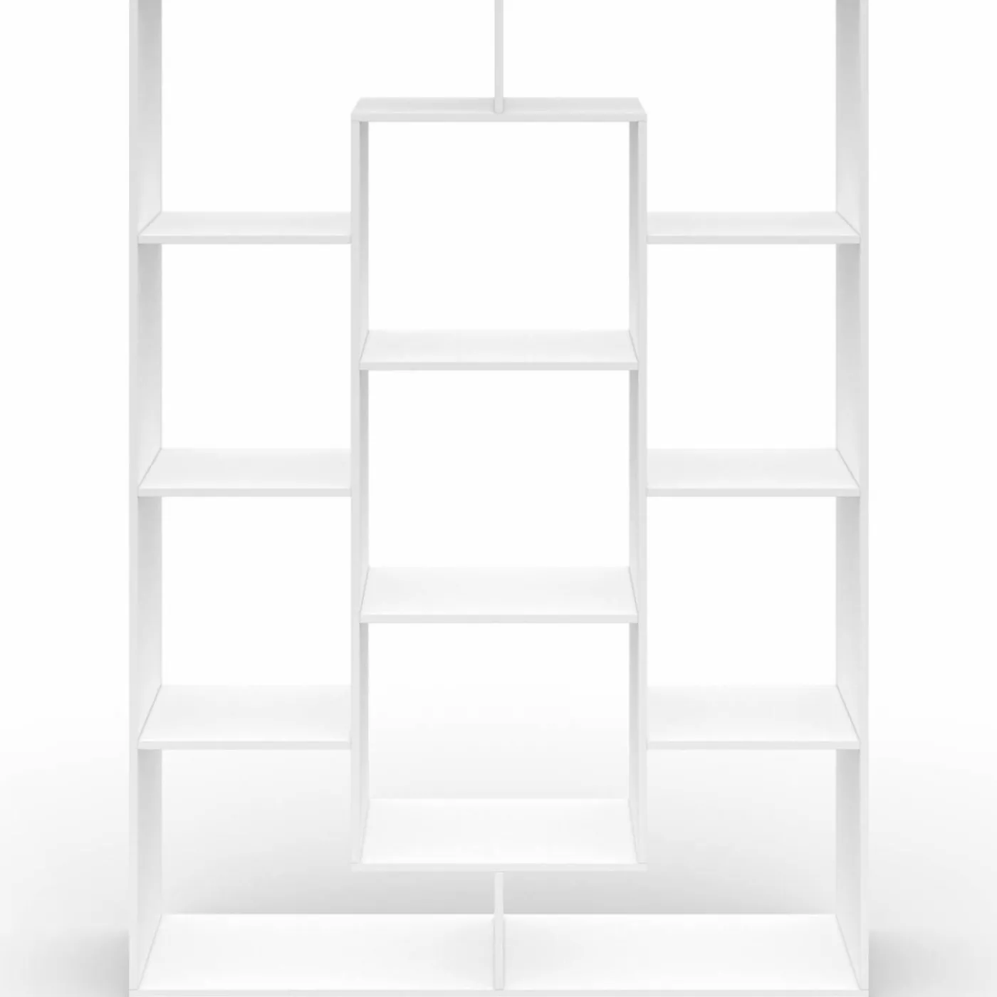 Étagère bibliothèque blanche 143 cm 11 compartiments
