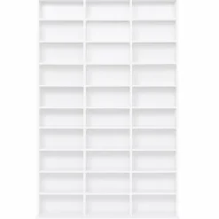 Étagère bibliothèque bois blanc 30 cases modulables