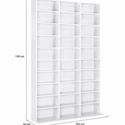 Étagère bibliothèque bois blanc 30 cases modulables