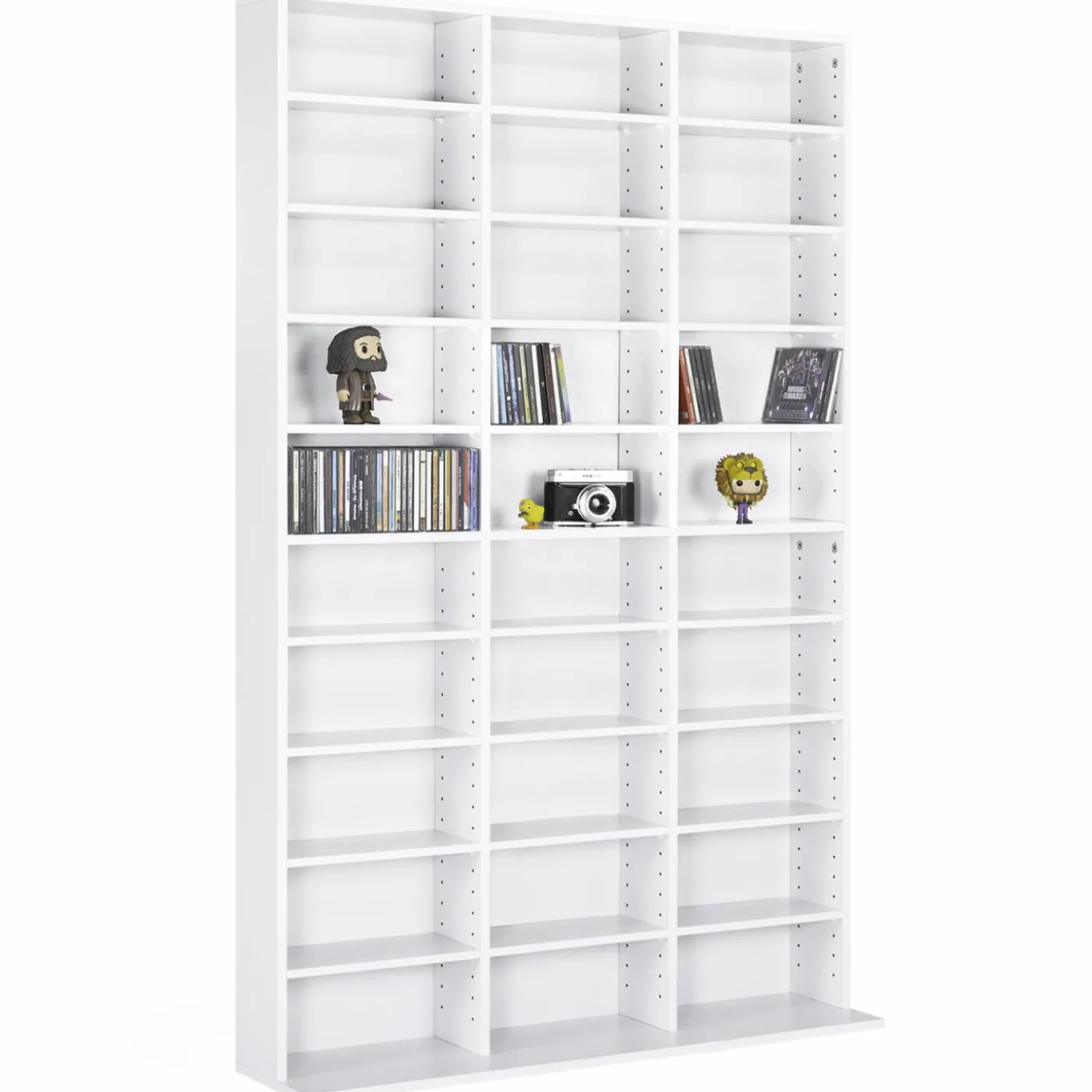 Étagère bibliothèque bois blanc 30 cases modulables