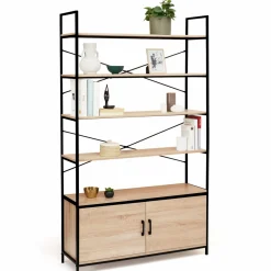 Étagère bibliothèque industrielle 170 cm