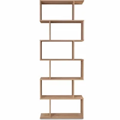 Étagère bois imitation hêtre en S 6 niveaux