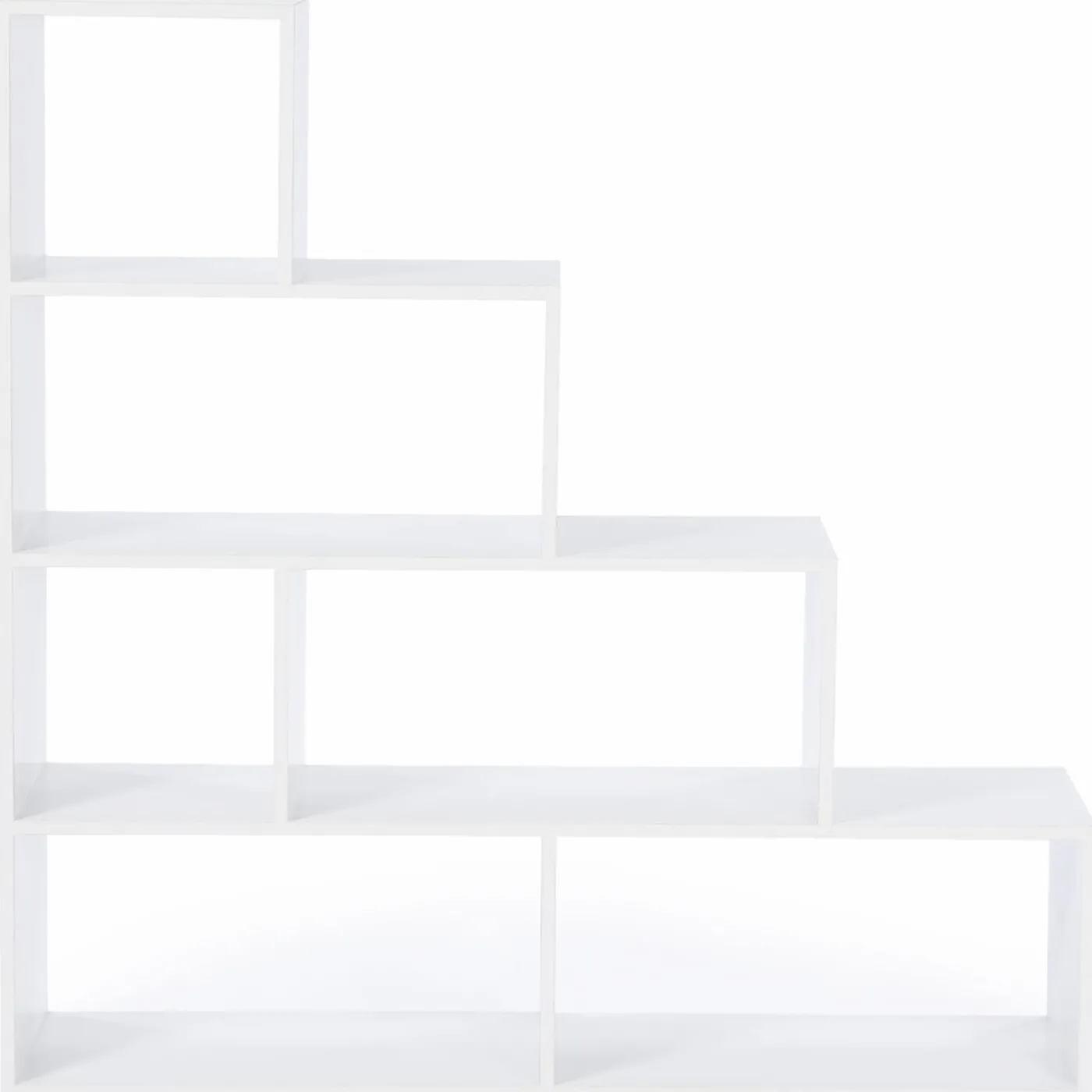 Étagère escalier blanche