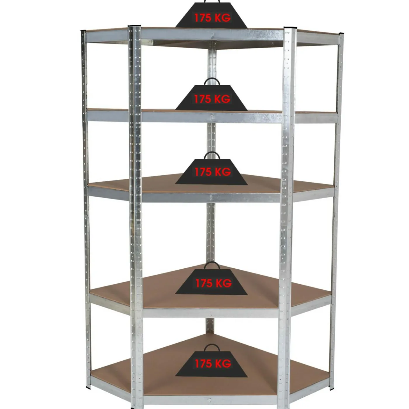 Étagère galva 875 kg 5 plateaux