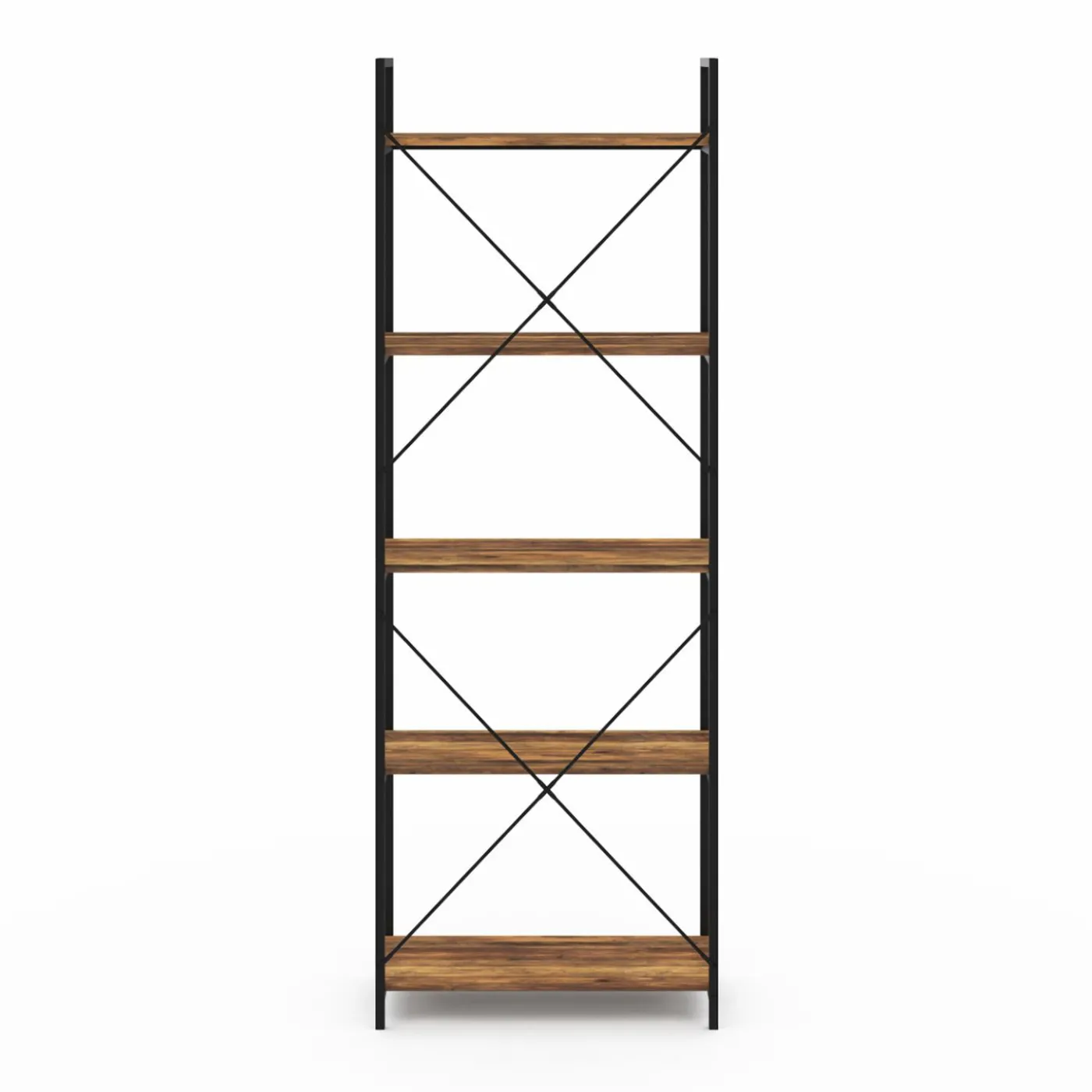 Étagère industrielle effet vieilli 5 niveaux 170 cm